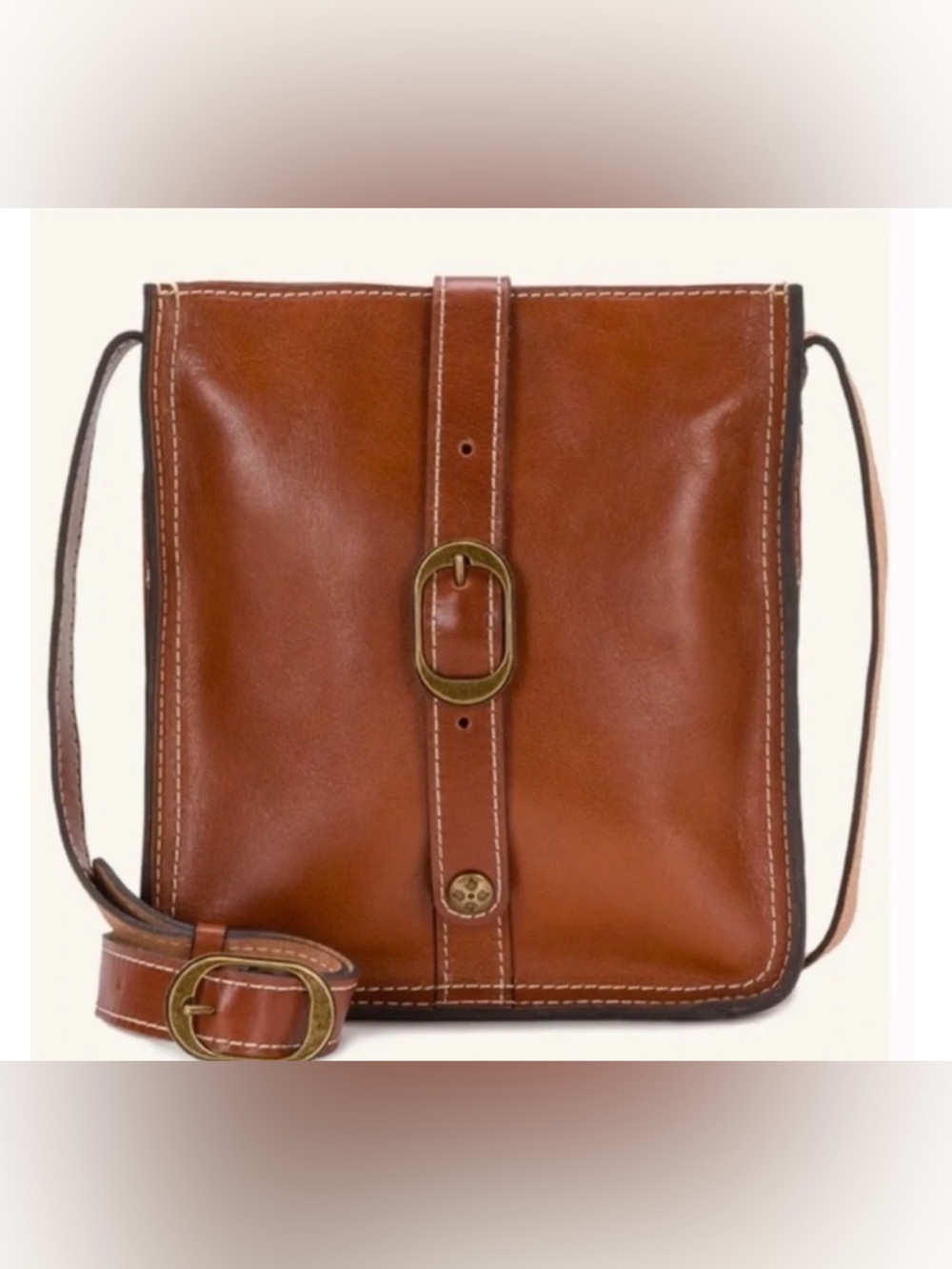 Patricia Nash - GUC- Heritage Collection Soft Tan Leather Venezia Crossbody Bag